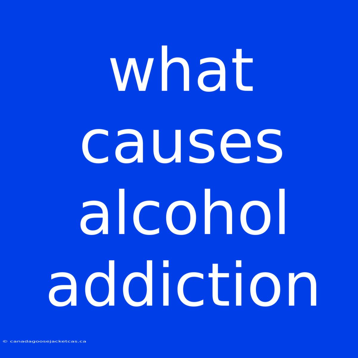 What Causes Alcohol Addiction