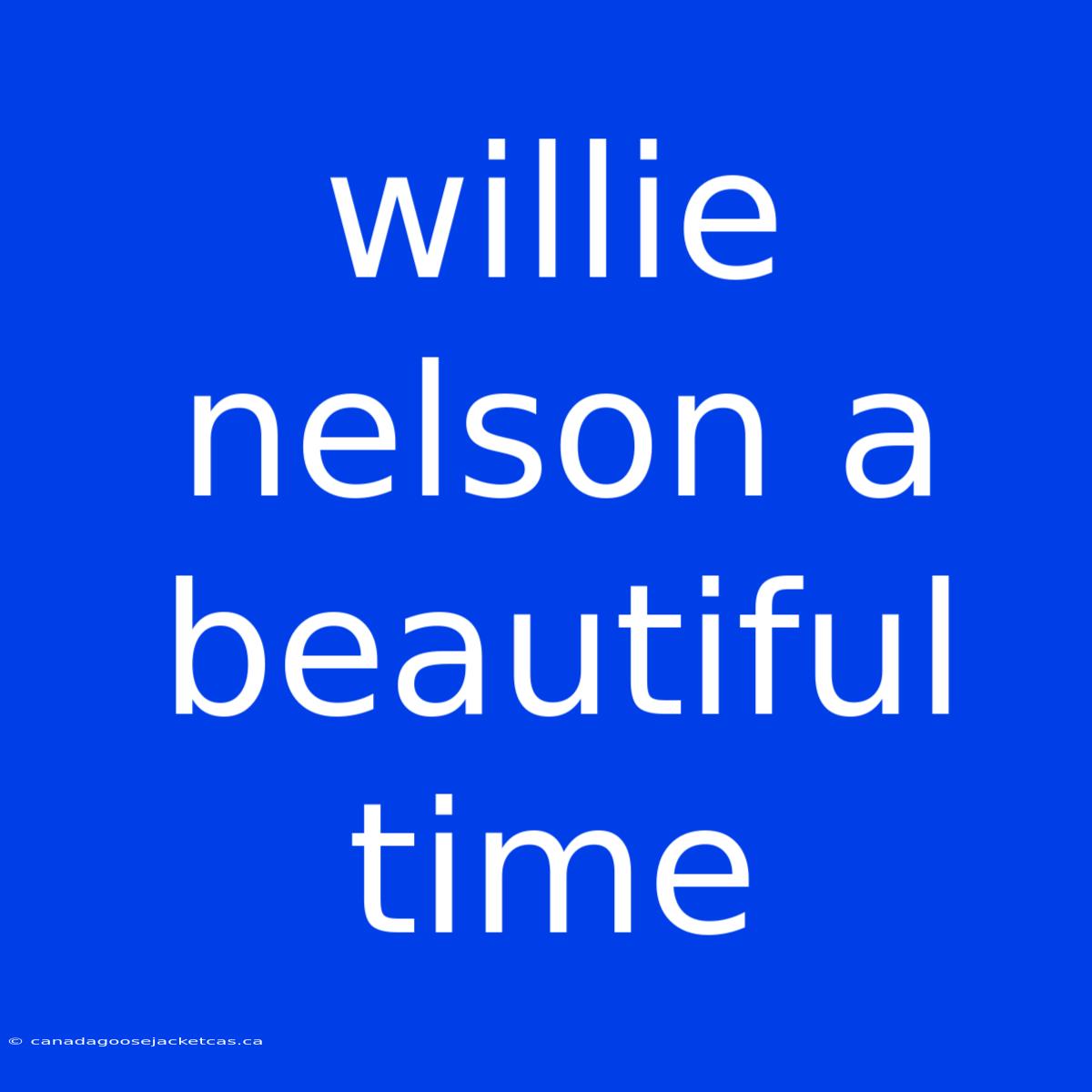 Willie Nelson A Beautiful Time