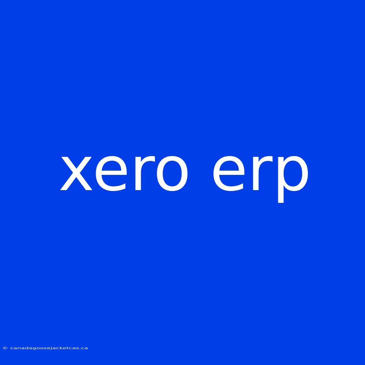 Xero Erp